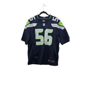 Nike NFL Seahawks #56 Brooks On Field Jersey Size M Navy 100% Polyester Mens App